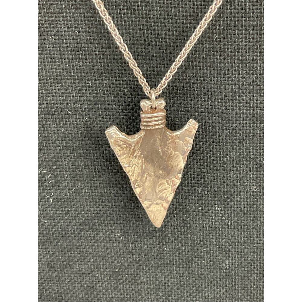RARE JAMES AVERY STERLING SILVER WRAPPED ARROWHEAD PENDANT CHAIN & BOX